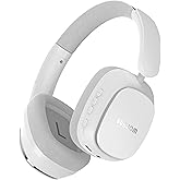 SUNJOM Remix 130H Playtime Bluetooth Over-Ear Wireless Headphones, ANC/ENC Active Noise Cancelling, Foldable Rotatable Lightweight Headphones with Microphone Type-C for Call Travel Sports (White)