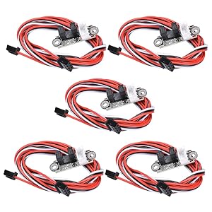5 Pack Optical Endstop with 1M Cable Optical Switch Sensor Photoelectric Light Control Optical Limit Switch Module for 3D Printer