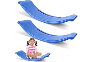 Motionchic 2 Pack Balance Board for Kids Teeter Totter Plastic Wobble Balance Board Indoor Toddler Toys for Toddler Exercise Motor Skills, Gaming, Outdoor and Indoor, Blue