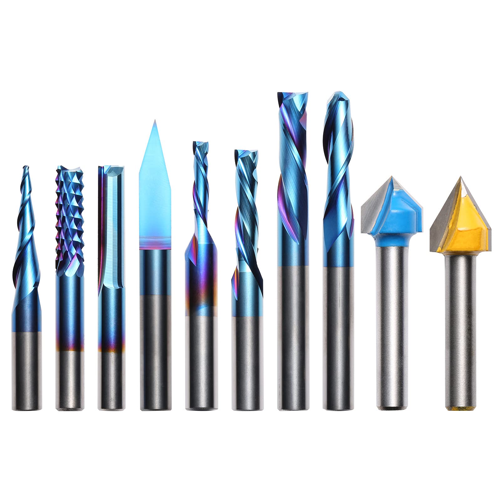 General Purpose CNC Router Bit Collection, 1/4