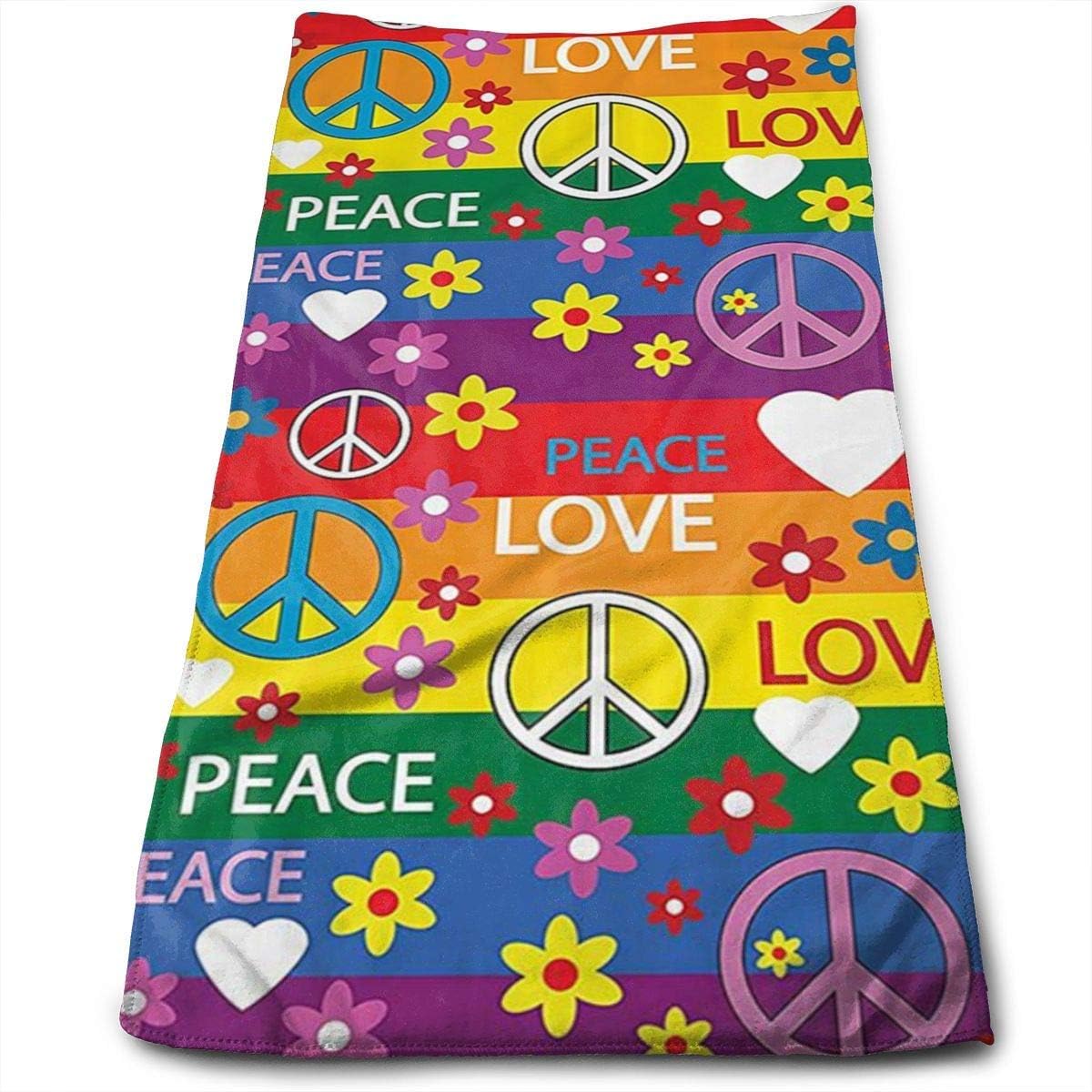 Coeur Symbole De Paix Fleur Puissance Politique Hippie Joyeux Couleurs Festival Visage Joyeux Serviettes A Main Serviettes De Sport En Microfibre 30 Cm 70 Cm Serviettes De Toilette Cuisine Et Maison Eng Bouldermicrofinance Org