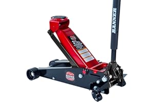 Blackhawk B6350 Black/Red Fast Lift Service Jack - 3.5 Ton Capacity, 28 1/2 inch L x 13 3/4 inch W x 6 1/2 inch H