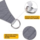 Sunal Shade Sail Waterproof 3x3m with Fixing Kit Grey view 6