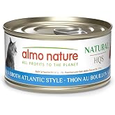 almo nature HQS Natural Wet Cat Food Tuna in Broth Atlantic Style, Grain-Free, 2.47 oz (Pack of 24)