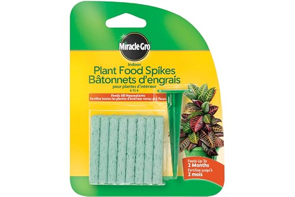 Miracle-Gro Indoor Plant Food Spikes, 24-Pack | Slow Release Fertilizer for Houseplants | Pre-Measured, Feeds Up to 2 Months