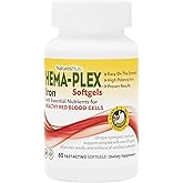 NaturesPlus Hema-Plex Iron - 60 Fast-Acting Softgels - 85 mg Iron + Vitamin C & Bioflavonoids for Healthy Red Blood Cells - Gluten Free - 20 Servings