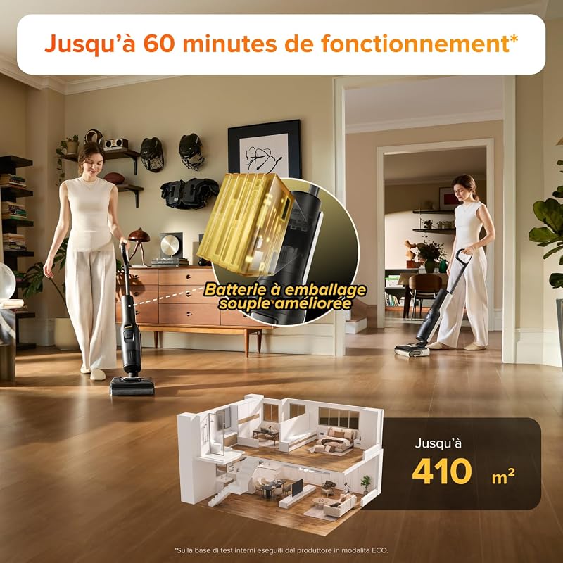 F25 LT Aspirateur Laveur 20kPa, ECO 60 Min, Autonettoyage 90°C