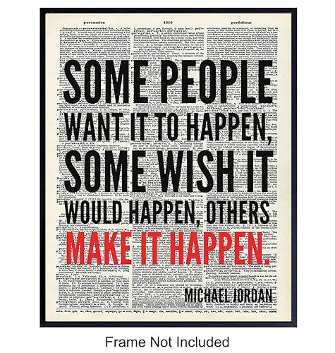 Amazon Com Michael Jordan Motivational Quote Dictionary Art Home