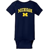NCAA Arch Logo, Team Color Infant Creeper Bodysuit, College, University