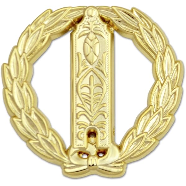 Masonic Junior Deacon Moon Lapel Pin - 1 1/4" Gold Tone, Butterfly Clutch Back