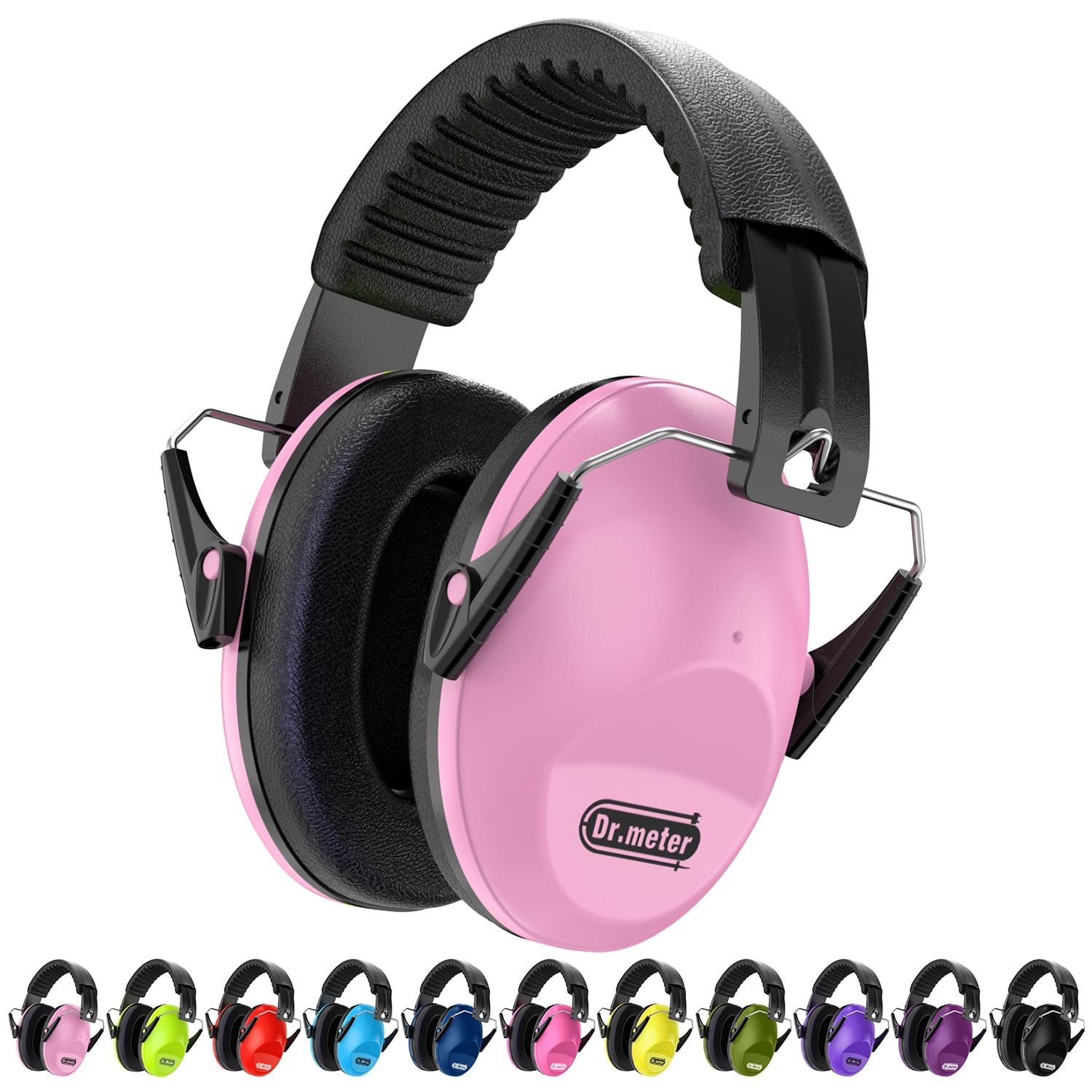 Dr.meter Ear Defenders Children, Kids Ear Defenders SNR 27.4dB Noise Cancelling Headphones for Kids Autism Sensory, Adjustable Headband, Hearing Protection for Fireworks Monster Truck Concert Pink — image 1