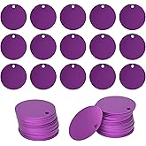 StayMax Round Aluminum Engraving Blanks Tags Stamping Blanks 25 Pack Diameter 1.57 Inch (Purple)