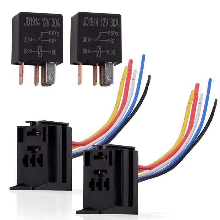 Buy Ehdis 2 Pack Car Relay 12V 30 APM 5 Pin, Changeover Relay with