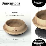 Medipaq Felt Castor Cups 4 Large 60mm Brown Chair Leg Protectors view 4