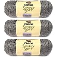Simply Soft Heather Yarn-Soft Grey (3-pack)
