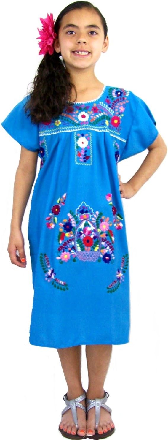 Girls Mexican Puebla Dress