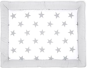Force Kids Tapis Déveil Grandes étoiles Gris Sur Blancgris