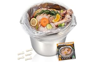 SCHVUBENR Turkey Brine Bags, 5 Gallon Bucket Liner Bags, 5.5 Mil, 5 Pack - 30" x 21", BPA Free Brining Bags for Turkey, Leak-Proof Liner for Bucket, Brine Kit with Strings - Thanksgiving, Christmas Essentials