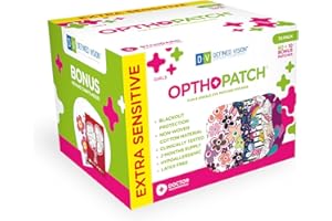 Opthopatch Eye Patches for Kids - Extra Sensitive Adhesive - Girls' Design [Series II] - 70 Count + 2 Reward Charts