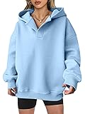 ANRABESS Womens Oversized Hoodies V Neck
