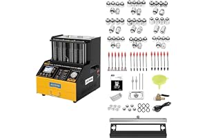 AUTOOL Automotive 6-Cylinder 110V GDI Fuel Injector Cleaning Machine,EFI Fuel Injector Cleaner Kit Tool,FSI Fuel Injector Tester Cleaner for All Petrol and Car Motorcycle