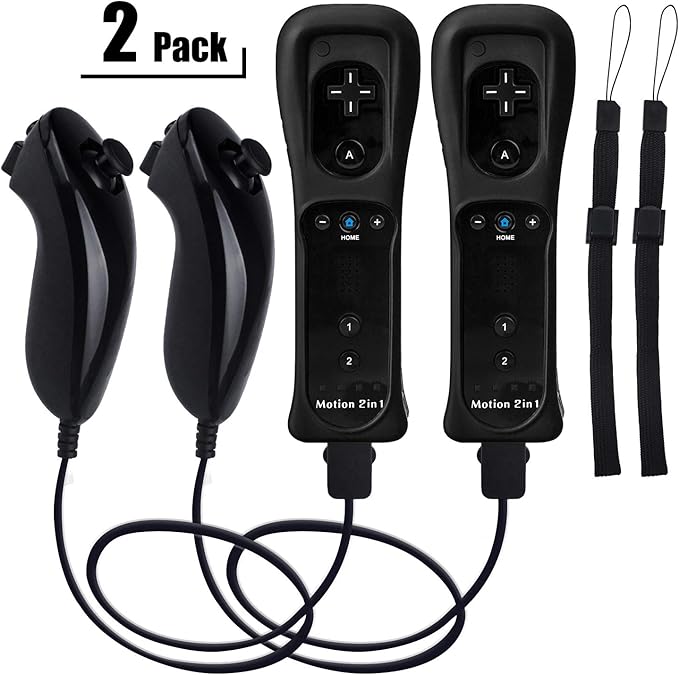 Wii Controller and Nunchuck, TechKen Game Joysticks Wii Amazon.co.uk