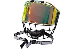 TronX S920 Revo Red Mirrored Hybrid Senior Face Cage Shield & Visor Colored Bubbles