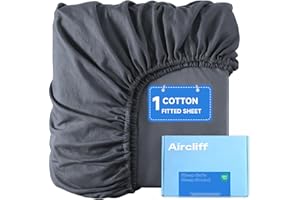 Aircliff Mattress Fitted Sheet for Traditional Japanese Futon Floor Mattress,100% Cotton, Super Soft and Machine Washable (Twin)