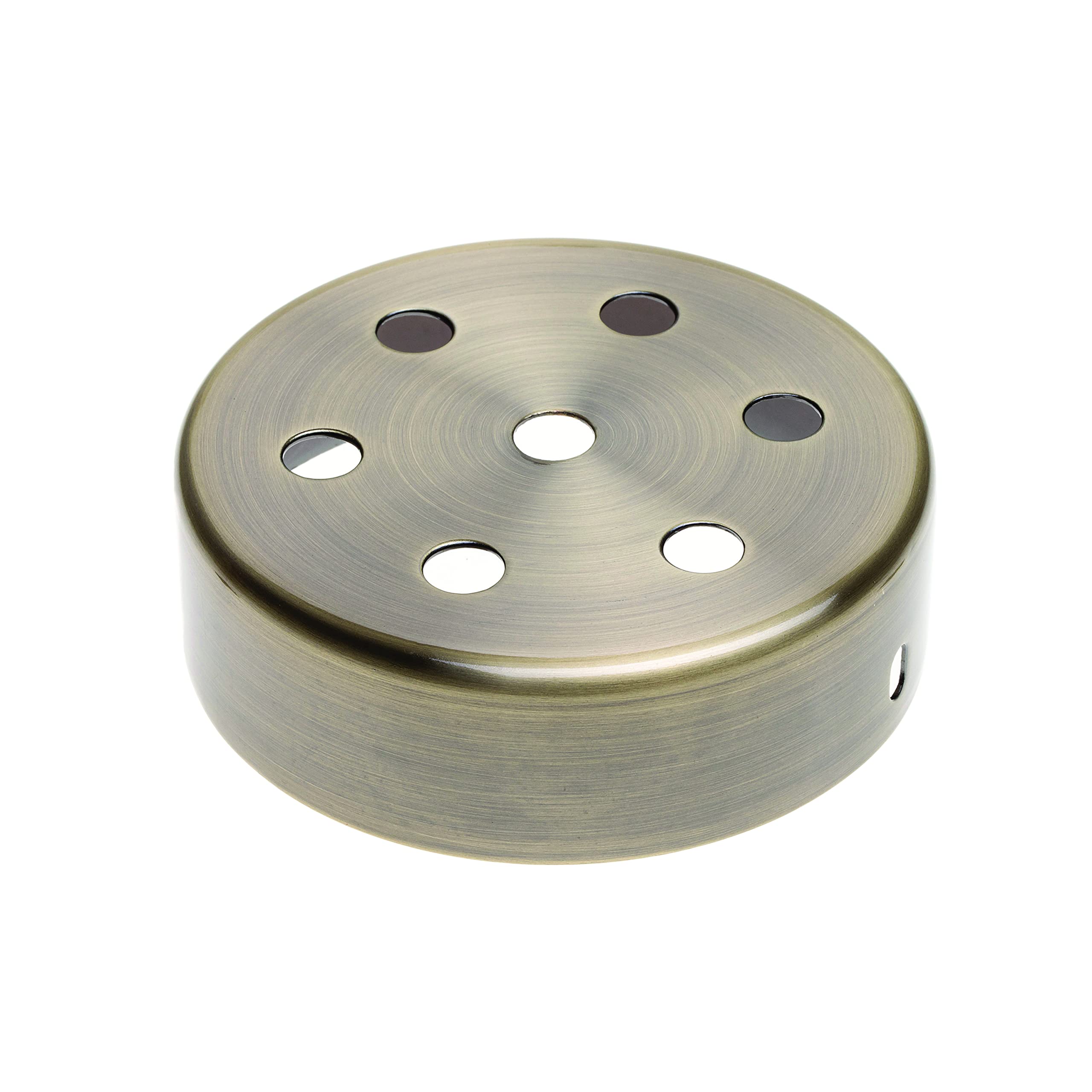 AMARCORDS - Kit Metal Ceiling Rose, 7 Holes, Color Bronze, lamp Ceiling Canopy Complete with Cable clamp Accessories, Screws and Ceiling Bracket. Diameter 100mm Height 35mm