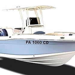 1060 Graphics 3" high Custom Boat Registration