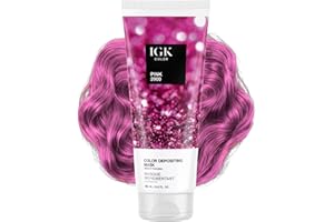 IGK Hair Gloss Toner & Color Depositing Mask | Bright Fuchsia Semi-Permanent | Vegan + Cruelty Free | Pink 2000