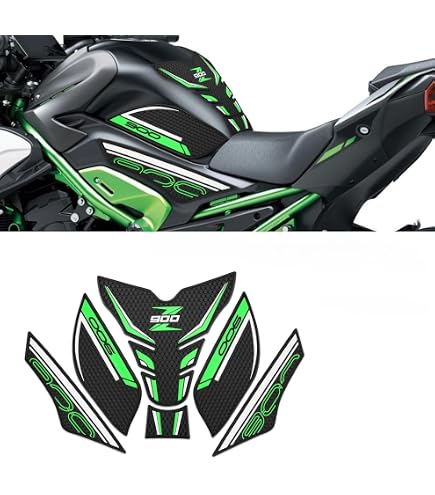 Protectores De Marco Para Kawasaki Z900 / Z900RS (2017-2025) - Par De Almohadillas Anticaídas En Verde, Aluminio CNC
