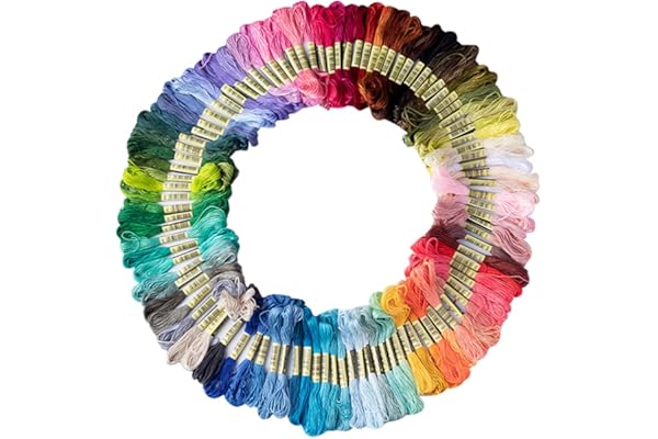 Friendship Bracelet String 50 Skeins Rainbow Color Embroidery Floss Cross Stitch Embroidery Thread Cotton Floss Bracelet Yarn, Craft Floss