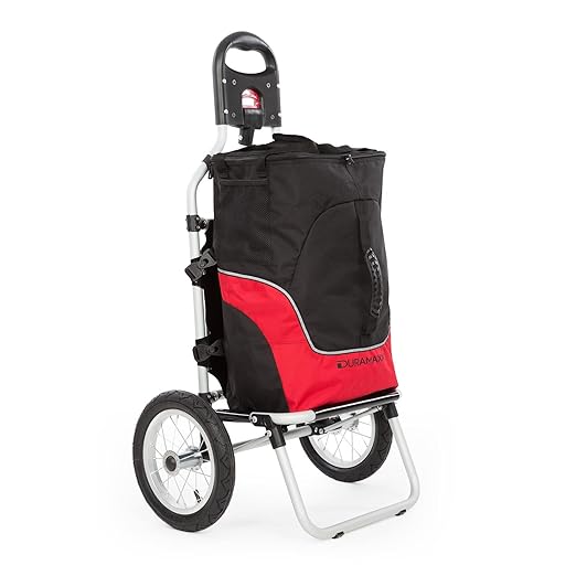 Duramaxx Carry • Fahrradanhänger • Handwagen • Lastenanhänger • mit Verbindungsschellen für Fahrradkupplung • 12 Zoll-Luftrei