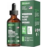 Wormwood Black Walnut Clove Tincture | 3rd Party Tested Digestive Support Drops | Sweet Wormwood, Green Walnut Hull & Clove Extract Liquid for Gut Wellness | 2 oz, 60 Servings