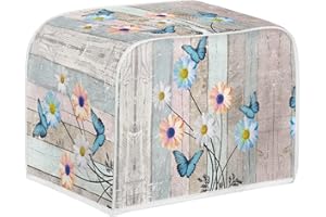Pzuqiu Board Butterfly Daisy Toaster Appliance Dust Proof Covers Tear Resistant and Waterproof Kitchen Organizer Anti Stain Fingerprint Broiler Cover Case
