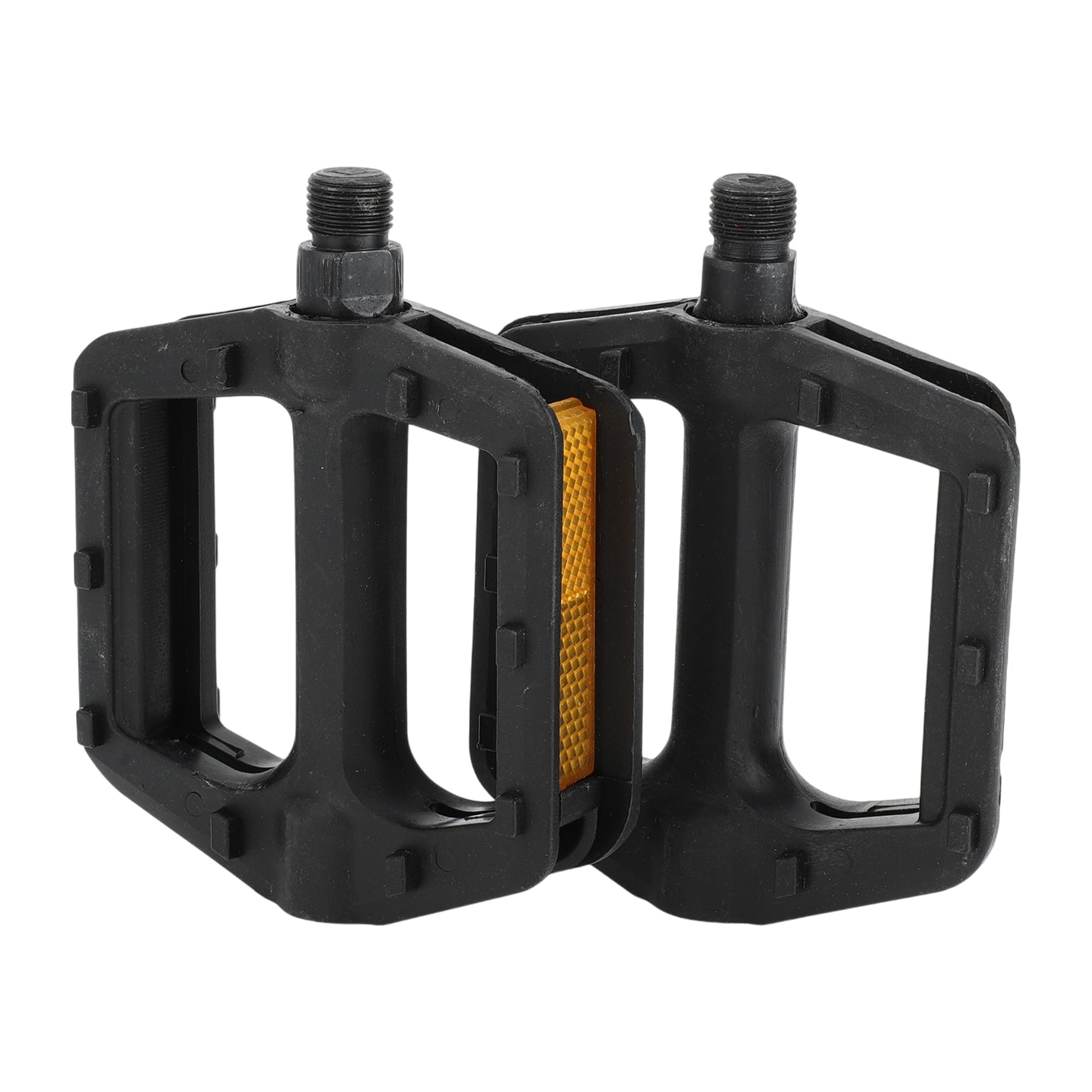 INFINAUTO Cycling Bike Pedal, 9/16" Spindle Lightweight Plastic Bicycle Flat Pedals Black for Road Mountain BMX MTB Bike