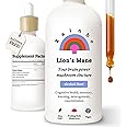 Rainbo Lion's Mane Mushroom Tincture, Alcohol Free Dual Extract Mushroom Supplement for Brain Support, Focus, Memory, Liquid Lion's Mane Supplement, Vegan, Non GMO, 3.4 fl oz