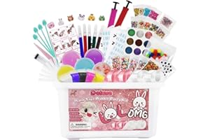 FRU FRU TOYZ 115PC DELUXE Nano Tape Bubble Party Kit-Toys & Crafts for Kids, DIY Fun Things: Squishy Maker, Crystal Mud, Water Beads & More! Fidget Kit & ASMR Kit Lovers. Video Instructions.