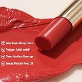Oulac Hydrating Lipstick Red Moisturising Lipstick Shine Vegan Cruelty Free 01 view 4