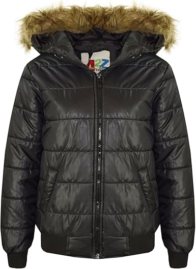 maya faux fur hood bubble coat