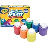 Crayola Washable Kids Paint, 6 Count, Kids At Home Activities, Painting Supplies, Gift, Assorted