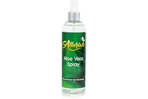 Allurials 100% Pure & Organic Aloe Vera Spray, Clinically tested & Dermatologist approved, Hydrates & Heals Dry & Damaged Skin & Hair- 12 Oz