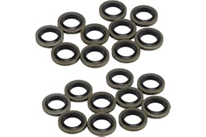 Fuel Line Sealing Washers, Compatible with 2500 3500 5.9L 5.9 6.7L 6.7, 20Pcs 8mm Banjo Bolt Seals Fuel Line Sealing Washers