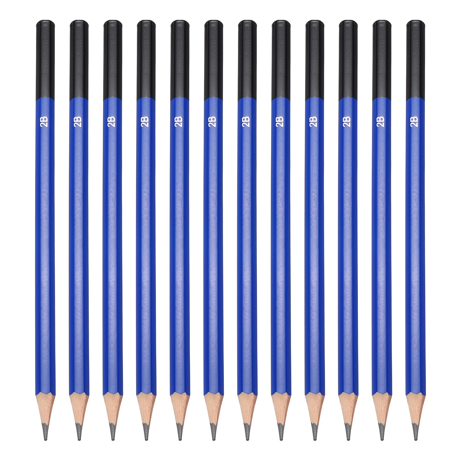 PATIKIL 2B Drawing Pencils for Sketching, 24PCS Sketch Pencils for Drawing Art Pencils Graphite Wood Pre-sharpened for Drawing Sketching Artists, 2B Pencils