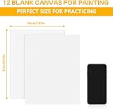 Koncci 20x25 cm Canvas Panels 12 Pack 3 mm Cotton Ready to Paint view 5