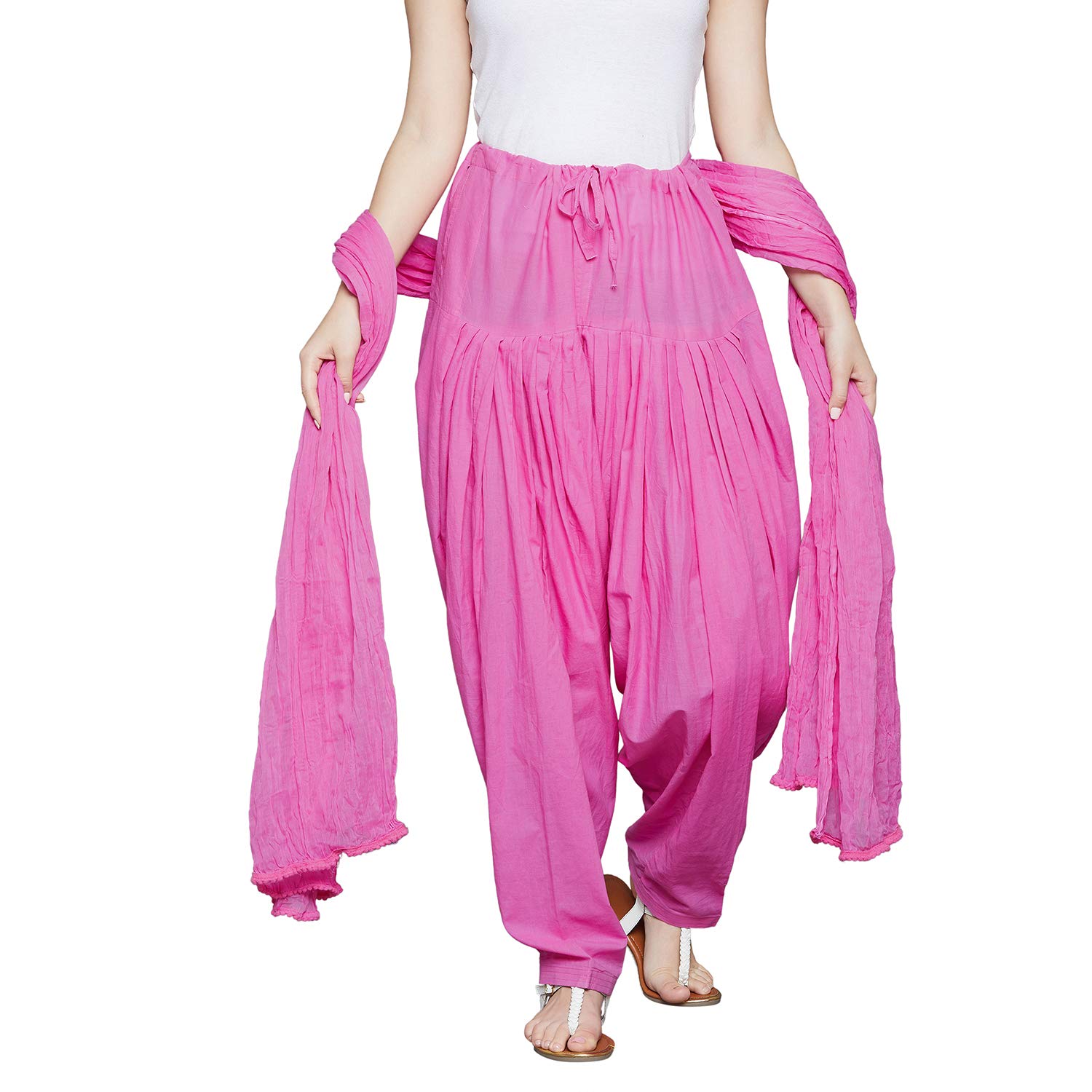 the pajama factory womens cotton full patiala salwar with dupatta