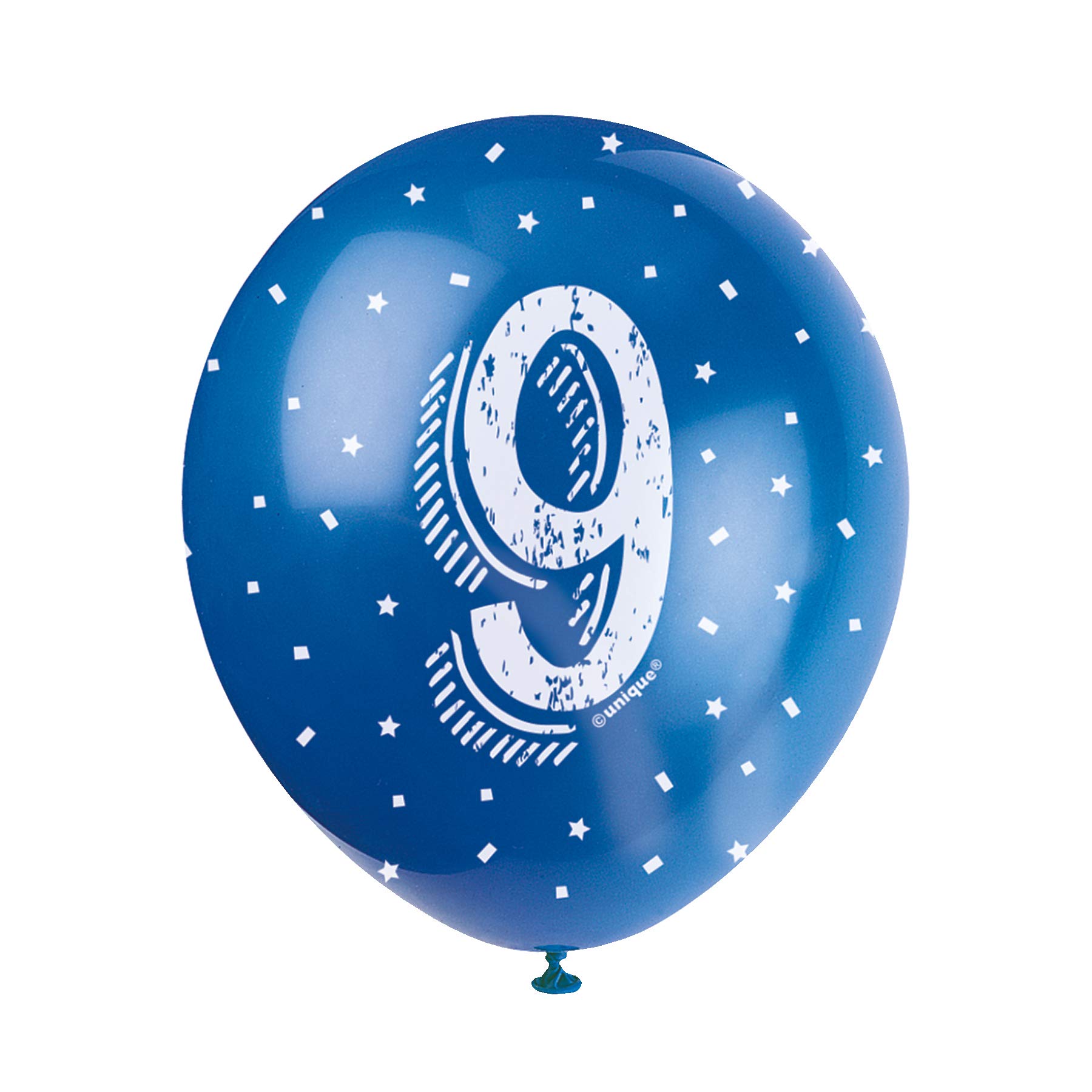 Assorted Colors Number 9 Latex Balloons (30cm) - Perfect for Milestone Celebrations & Party Decor - 5 ct