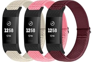 Puhuite Bands Compatible with Fitbit Charge 2 Bands for Women Men, Classic & Special Edition Adjustable Stretchy Nylon Replacement Strap Wristbands for Fitbit Charge 2