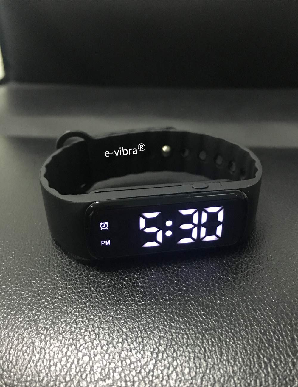 e-vibra 8 Alarm Vibrating Alarm Watch Medical Reminder Watch - with Timer and 8 Daily Alarms (Black - Largel)